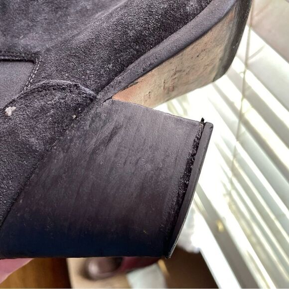RAG‎ & BONE Devon Waxed Chelsea Ankle Pull On Boots Suede Size 8.5 - Picture 6 of 7